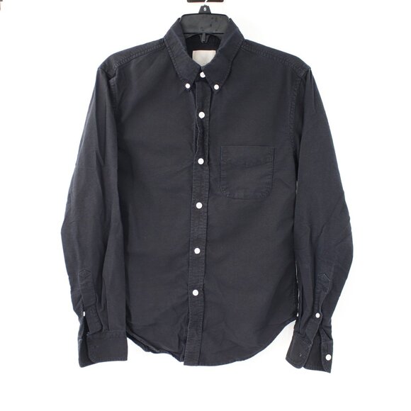 Band of Outsiders Shirt Mens 2 Cotton Black Long Sleeve Button Down Made in USA - Picture 1 of 11